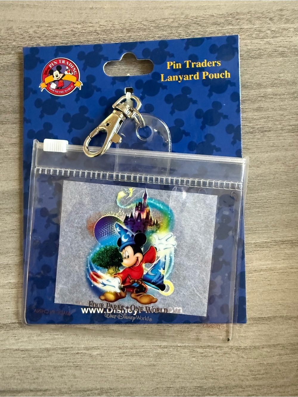 Disney 2008 Pin Traders Lanyard Pouch with Clear Pocket